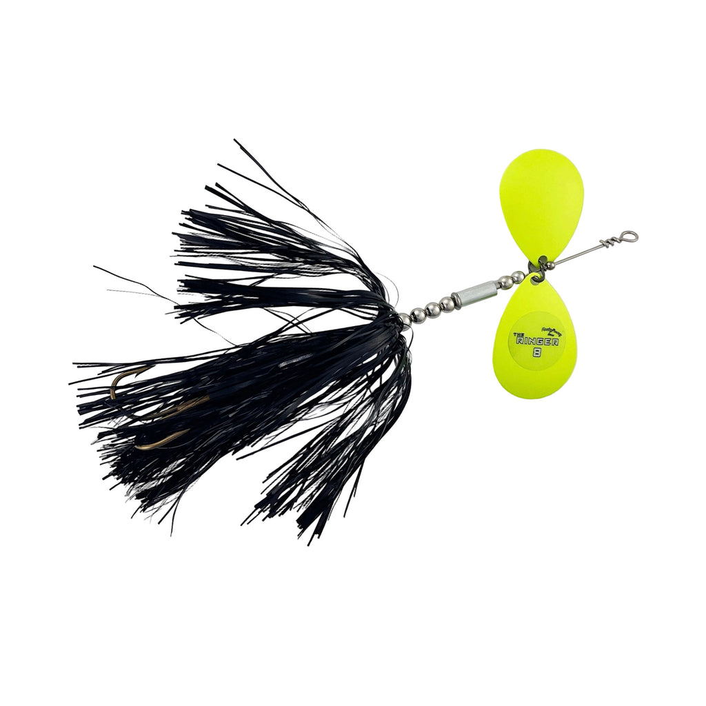 bucktail musky fishing lures Inhaler Twin-Blade Spinner Features a premium metal blade with Zinc coating The Ringer 8 Musky Bucktail