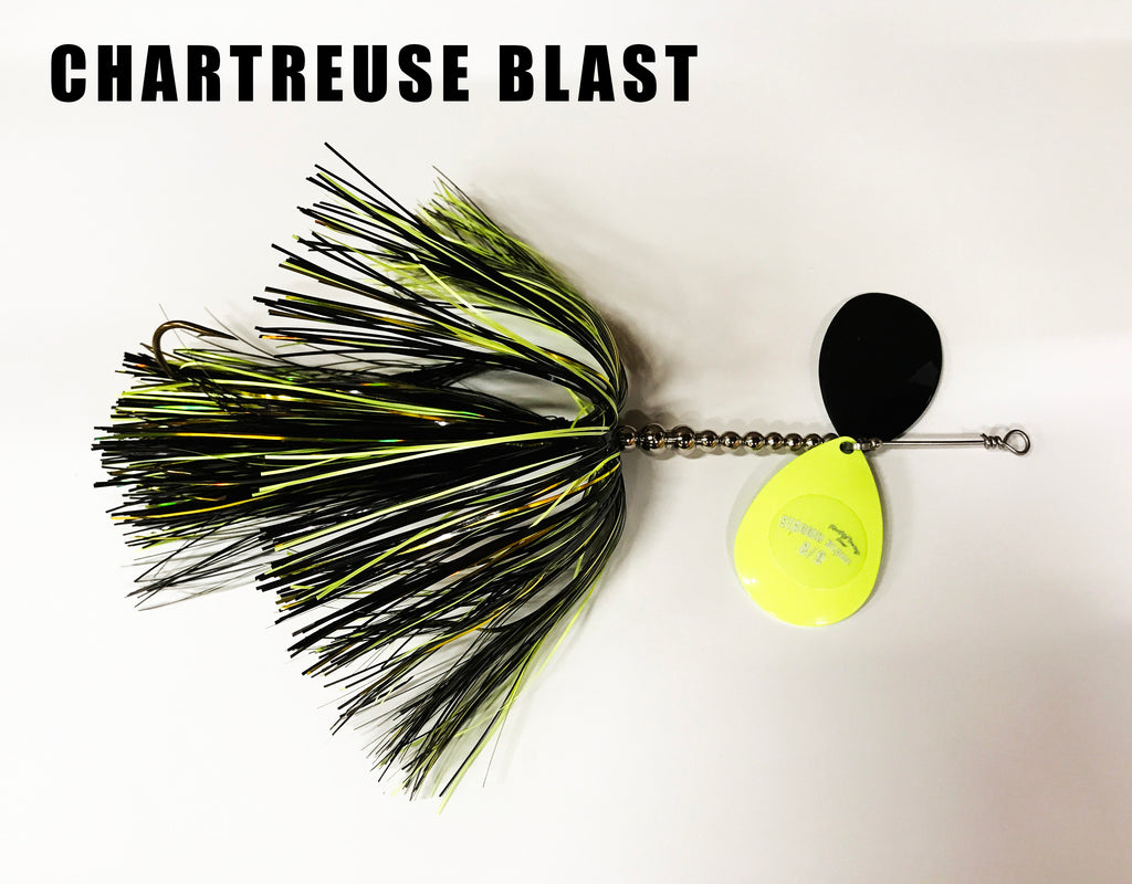 single #8 colorado blade flowage green layered muskie bucktail
